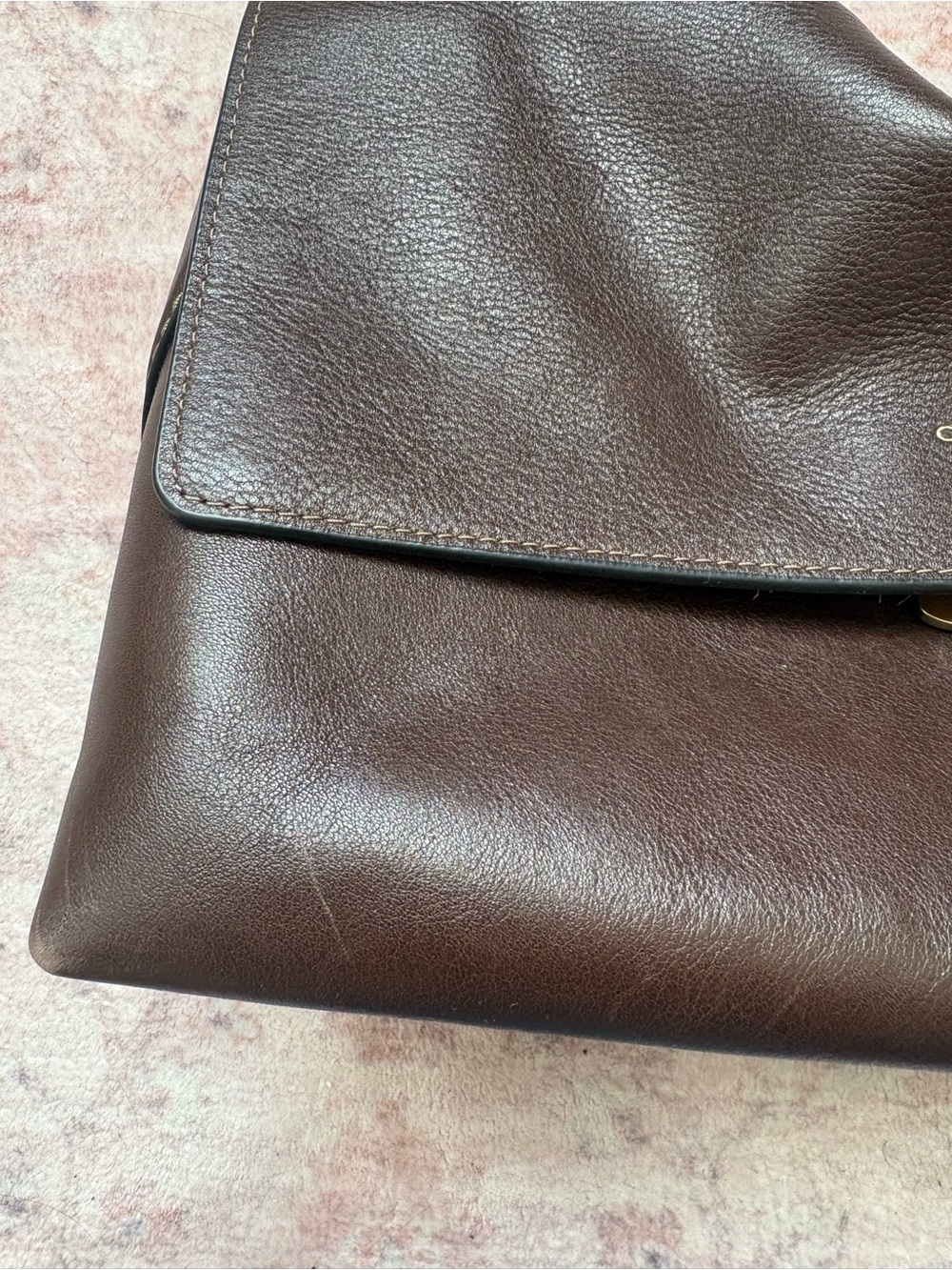 Coach Chocolate Brown Leather Shoulder Bag - Picture 5 of 12